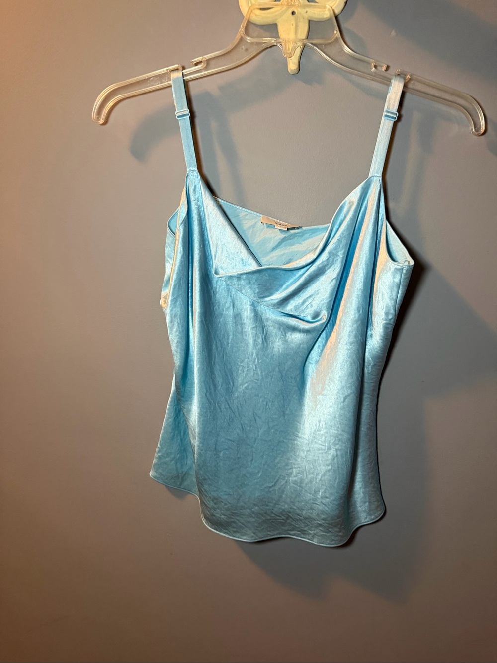 Vince Sky Blue Satin Cowl Camisole